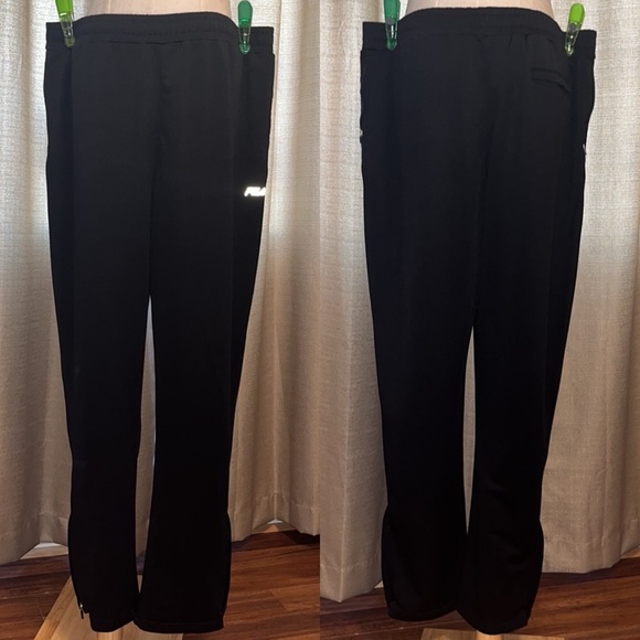 FILA Black Track Exercise Pants Elastic Waist Drawstring Pockets Mens XXL - Picture 1 of 16